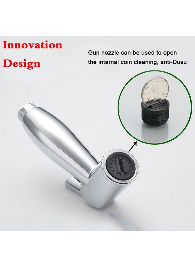 Toilet Sprayer, Hand Held Bidet Sprayer with Retractable Spring Hose
