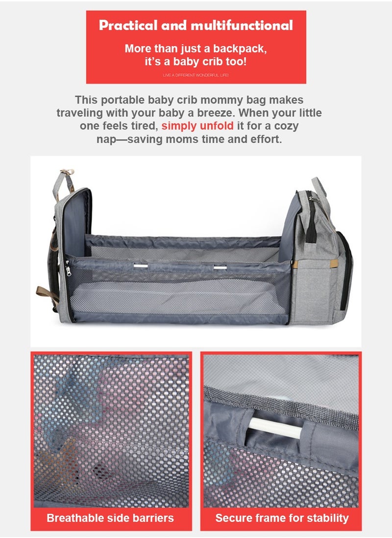 Newborn Baby Essential Multifunction Baby Diaper Backpack with Changing pad  Stroller Straps  Pacifier Case Mosquito Net  USB Charging Port Waterproof Travel Nappy Bags