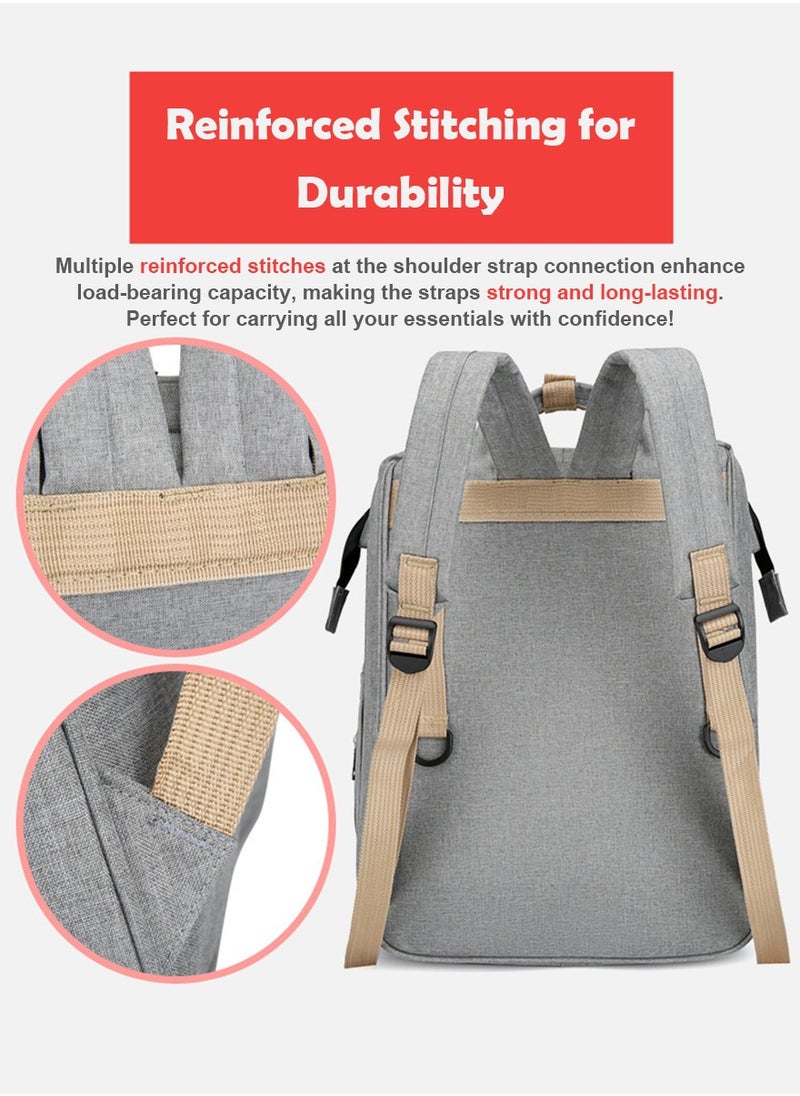 Newborn Baby Essential Multifunction Baby Diaper Backpack with Changing pad  Stroller Straps  Pacifier Case Mosquito Net  USB Charging Port Waterproof Travel Nappy Bags