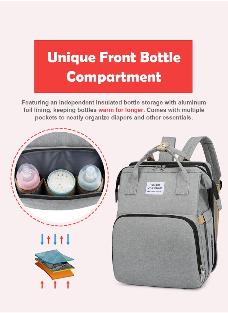 Newborn Baby Essential Multifunction Baby Diaper Backpack with Changing pad  Stroller Straps  Pacifier Case Mosquito Net  USB Charging Port Waterproof Travel Nappy Bags