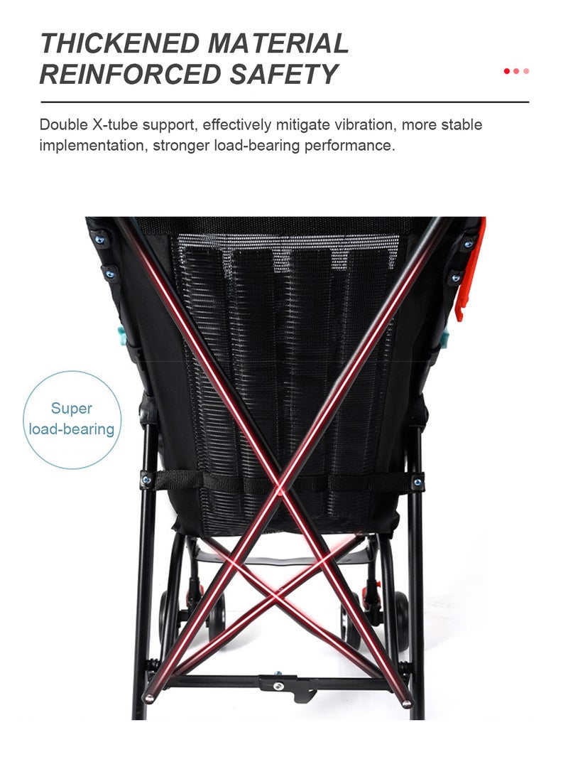 Single Baby Stroller-Red