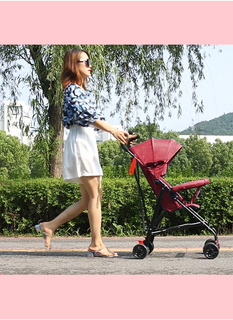 Single Baby Stroller-Red