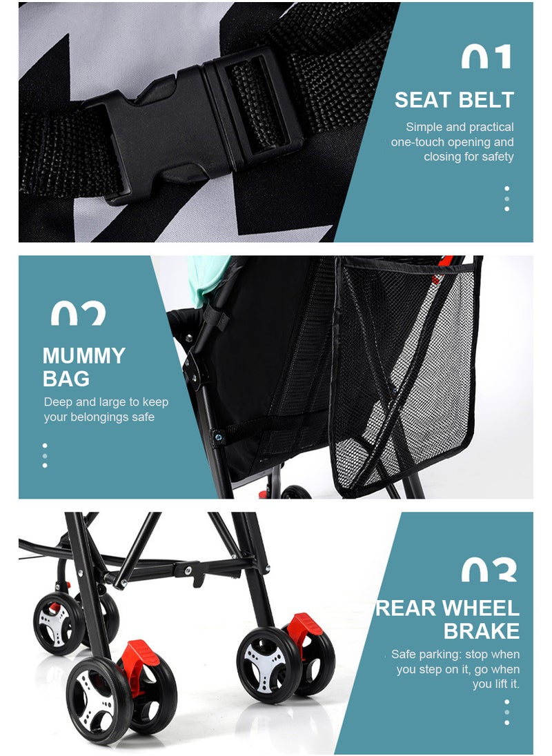 Single Baby Stroller-Red
