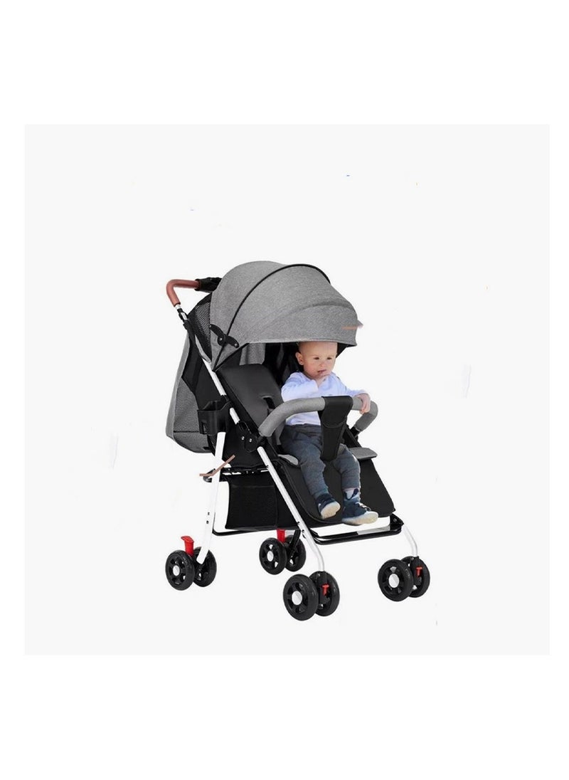 Baby Stroller, Lightweight & Compact Travel Stroller, Ultra-Compact Fold & Airplane Ready, Near Flat Recline Seat, Newborn Infant to Toddler