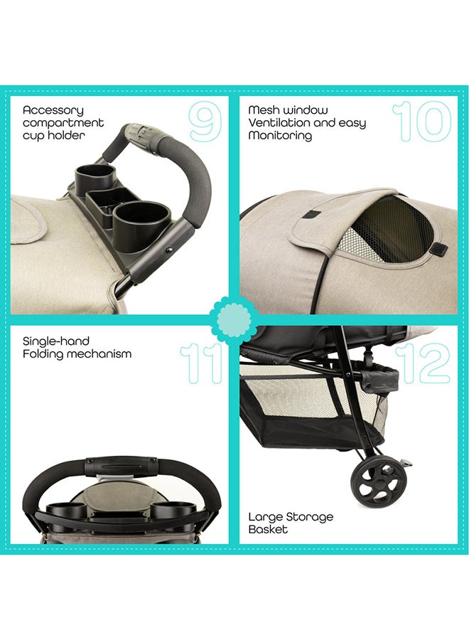 Metro Urban Baby Stroller - Grey