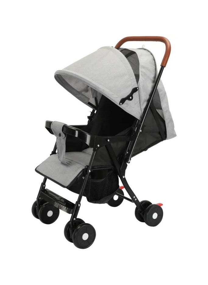 Baby Stroller, Lightweight & Compact Travel Stroller, Ultra-Compact Fold & Airplane Ready, Near Flat Recline Seat, Newborn Infant to Toddler