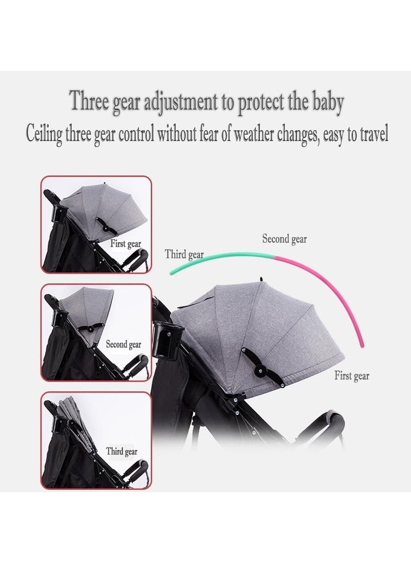 Baby Stroller, Lightweight & Compact Travel Stroller, Ultra-Compact Fold & Airplane Ready, Near Flat Recline Seat, Newborn Infant to Toddler