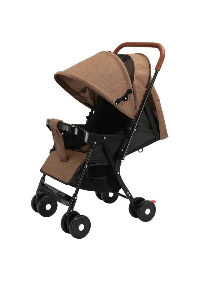 Baby Stroller, Lightweight & Compact Travel Stroller, Ultra-Compact Fold & Airplane Ready, Near Flat Recline Seat, Newborn Infant to Toddler