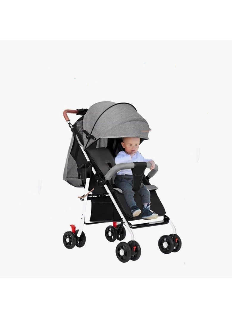 Baby Stroller, Lightweight & Compact Travel Stroller, Ultra-Compact Fold & Airplane Ready, Near Flat Recline Seat, Newborn Infant to Toddler