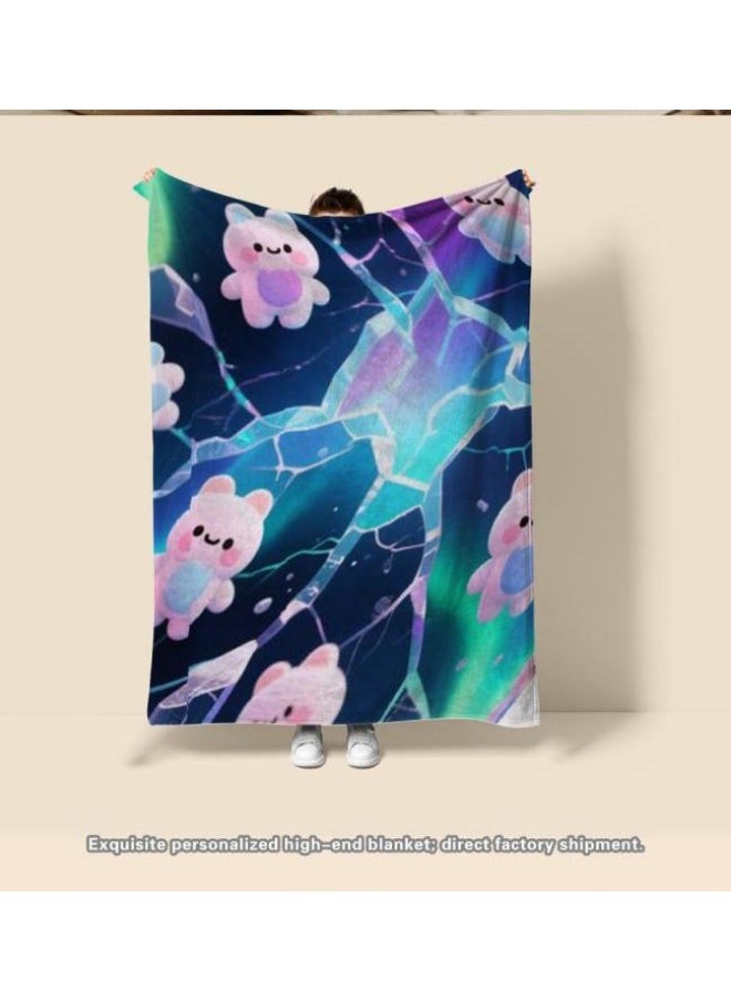 Flannel thin blanket (warm and comfortable, suitable for sleep, gaming, dust removal and sandproof) 150cm*200cm - 702