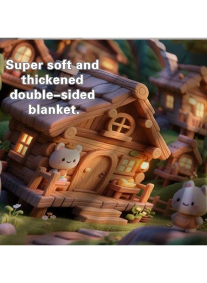 Flannel thin blanket (warm and comfortable, suitable for sleep, gaming, dust removal and sandproof) 150cm*200cm - 356