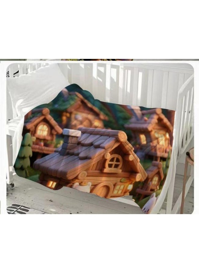Flannel thin blanket (warm and comfortable, suitable for sleep, gaming, dust removal and sandproof) 150cm*200cm - 356