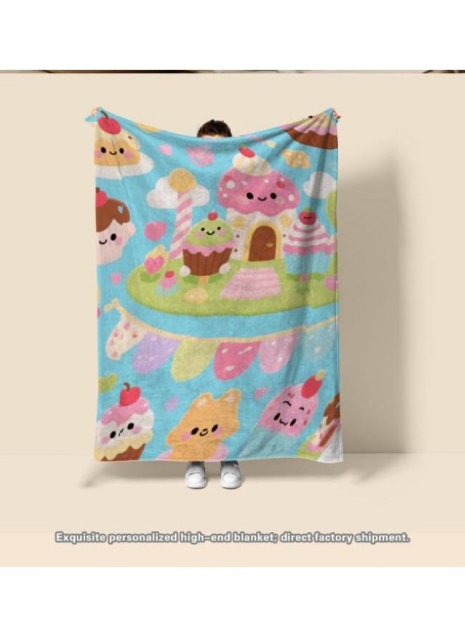 Flannel thin blanket (warm and comfortable, suitable for sleep, gaming, dust removal and sandproof) 150cm*200cm - 297