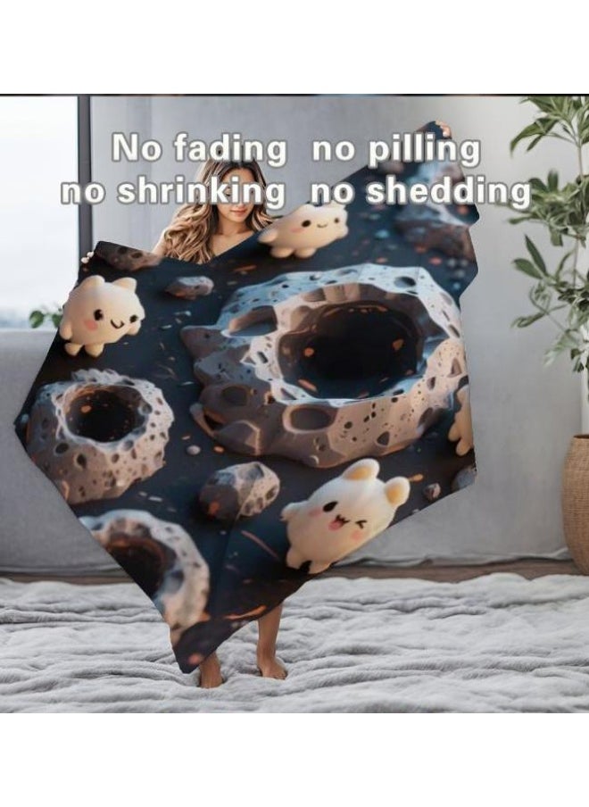 Flannel thin blanket (warm and comfortable, suitable for sleep, gaming, dust removal and sandproof) 150cm*200cm - 222
