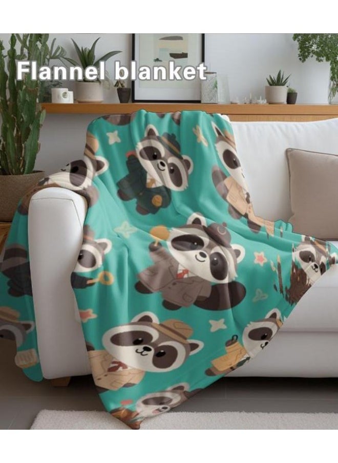Flannel thin blanket (warm and comfortable, suitable for sleep, gaming, dust removal and sandproof) 150cm*200cm - 390
