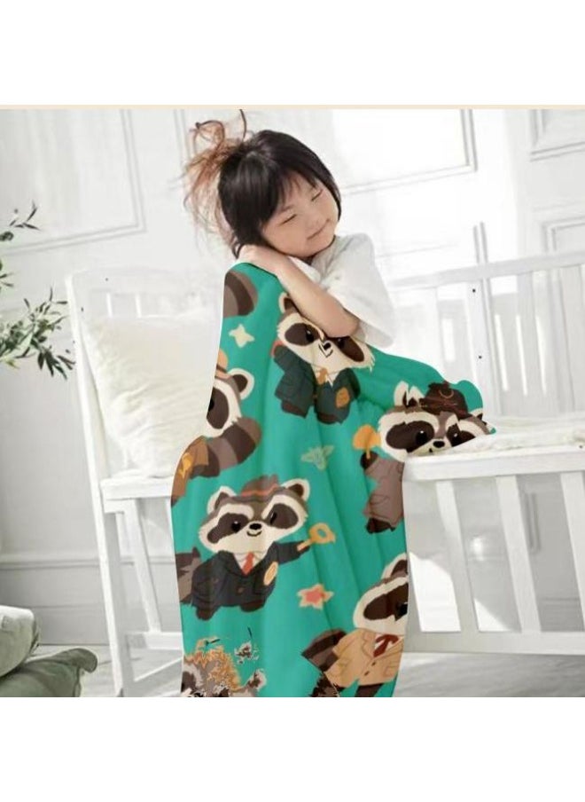 Flannel thin blanket (warm and comfortable, suitable for sleep, gaming, dust removal and sandproof) 150cm*200cm - 390