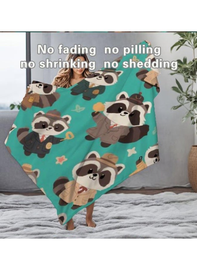 Flannel thin blanket (warm and comfortable, suitable for sleep, gaming, dust removal and sandproof) 150cm*200cm - 390