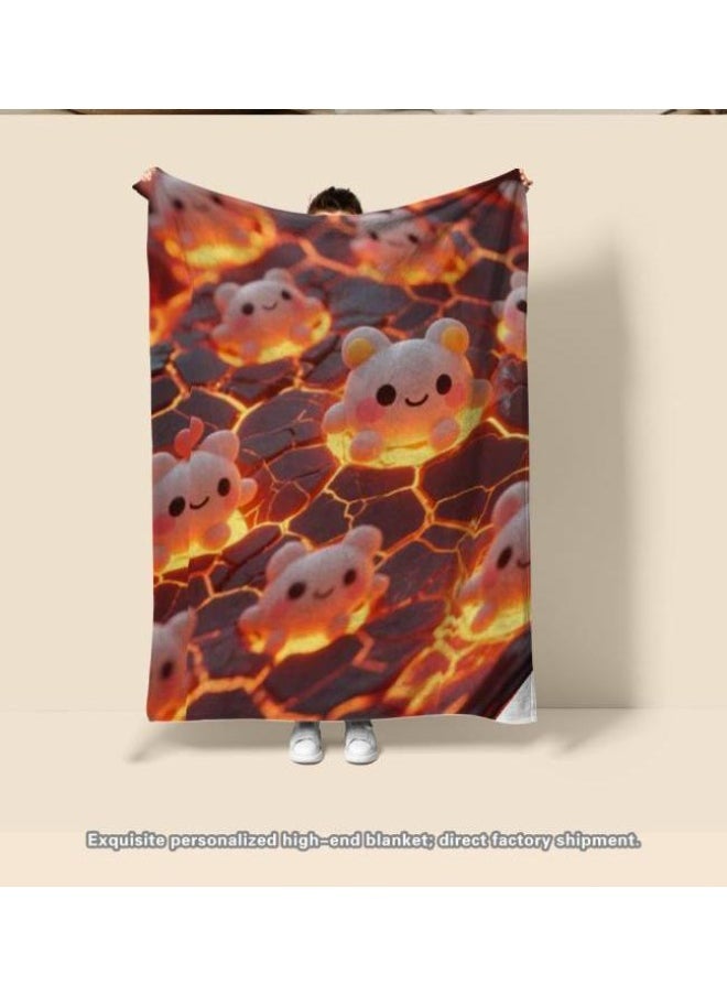 Flannel thin blanket (warm and comfortable, suitable for sleep, gaming, dust removal and sandproof) 150cm*200cm - 87