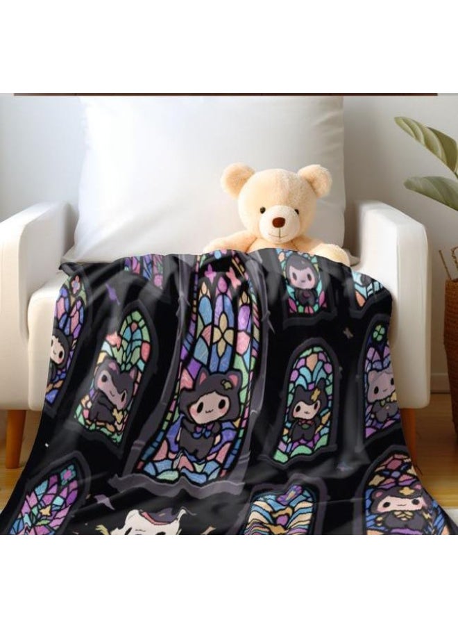Flannel thin blanket (warm and comfortable, suitable for sleep, gaming, dust removal and sandproof) 150cm*200cm - 900