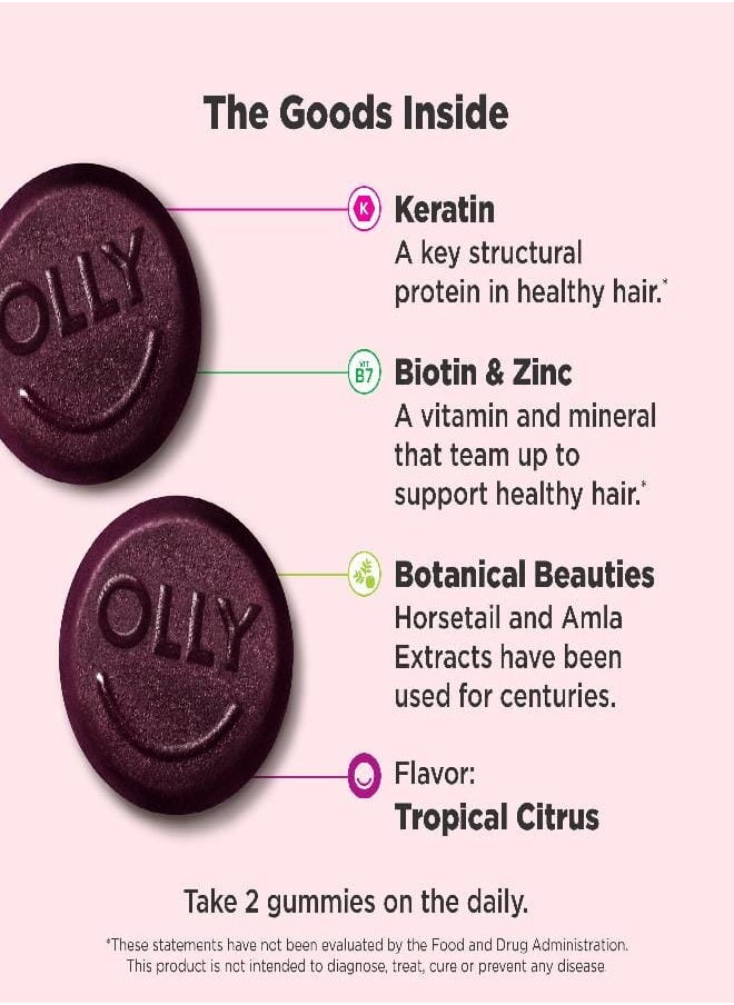 Heavenly Hair Gummy, Supports Healthy Hair, Keratin, Biotin, Amla, Chewable Supplement, 30 Day Supply - 60 Count