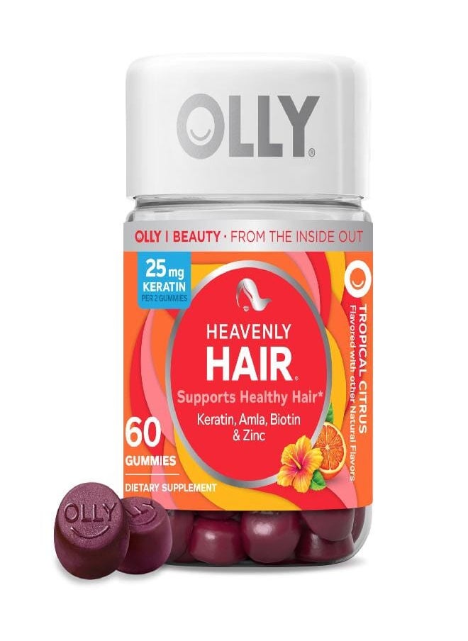 Heavenly Hair Gummy, Supports Healthy Hair, Keratin, Biotin, Amla, Chewable Supplement, 30 Day Supply - 60 Count