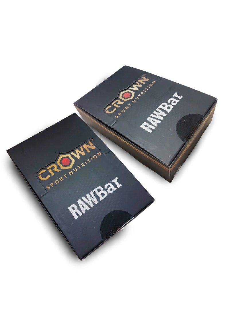 CROWN SPORT NUTRITION - RAW Bar Assorted made from date, protein and hazelnut without sweeteners (12 x 50 grams)