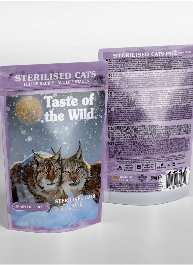 Taste of the Wild Sterilised Cat Paté – 85g 12pcs