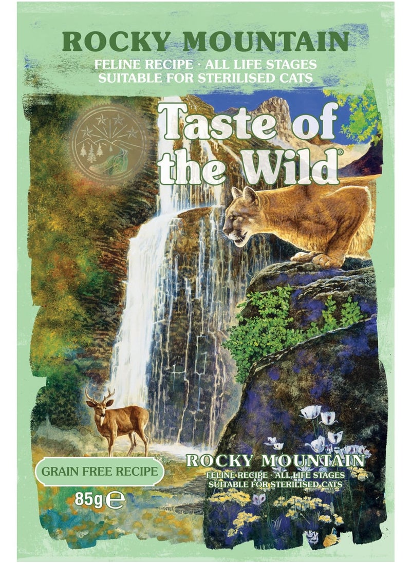 Taste of the Wild Rocky Mountain Cat Pouch Chunks in Gravy 85g 12pcs