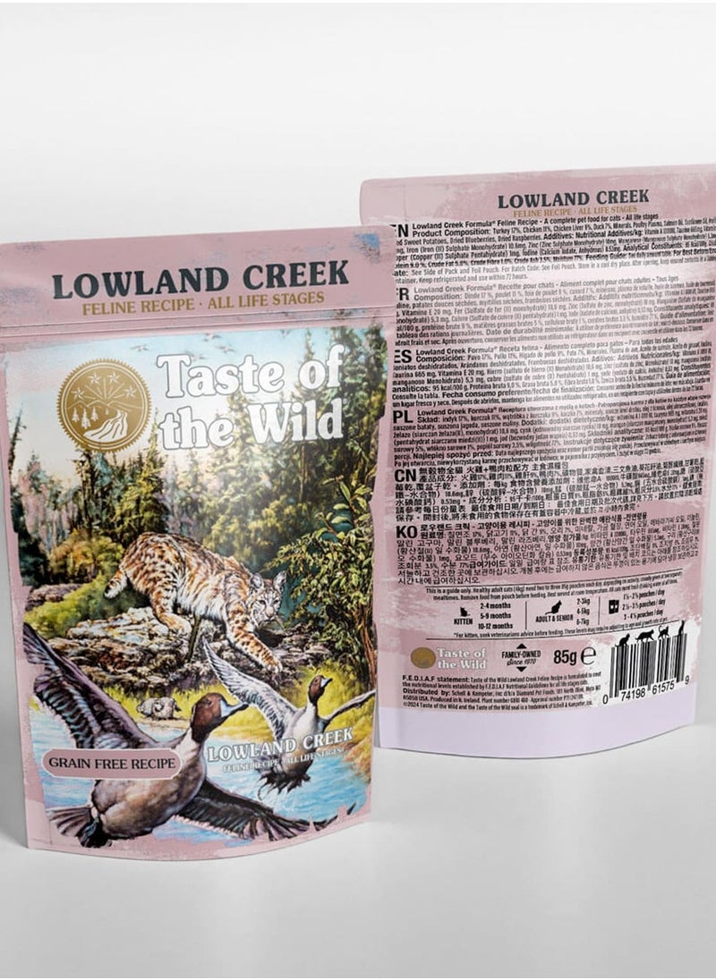Taste of the Wild Lowland Creek Cat Pouch Chunks in Gravy 85g 12pcs