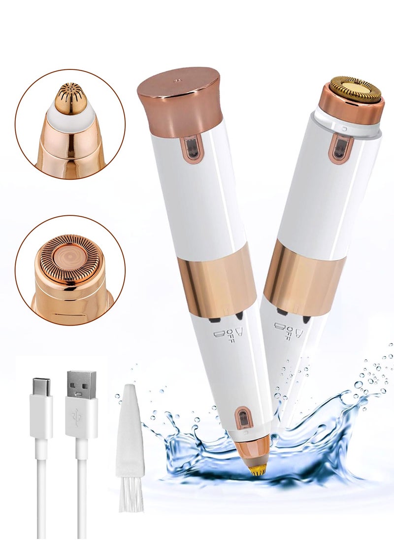 The 2-in-1 Facial Hair Remover & Eyebrow Trimmer with Built-in LED Lights
