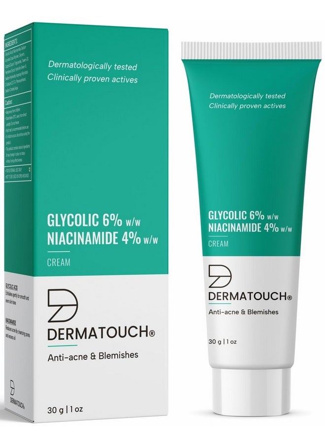 Glycolic 6% W/W Niacinamide 6% W/W Cream |For Anti-Acne And Blemishes | For All Skin Types | For Both Men & Women | 30G