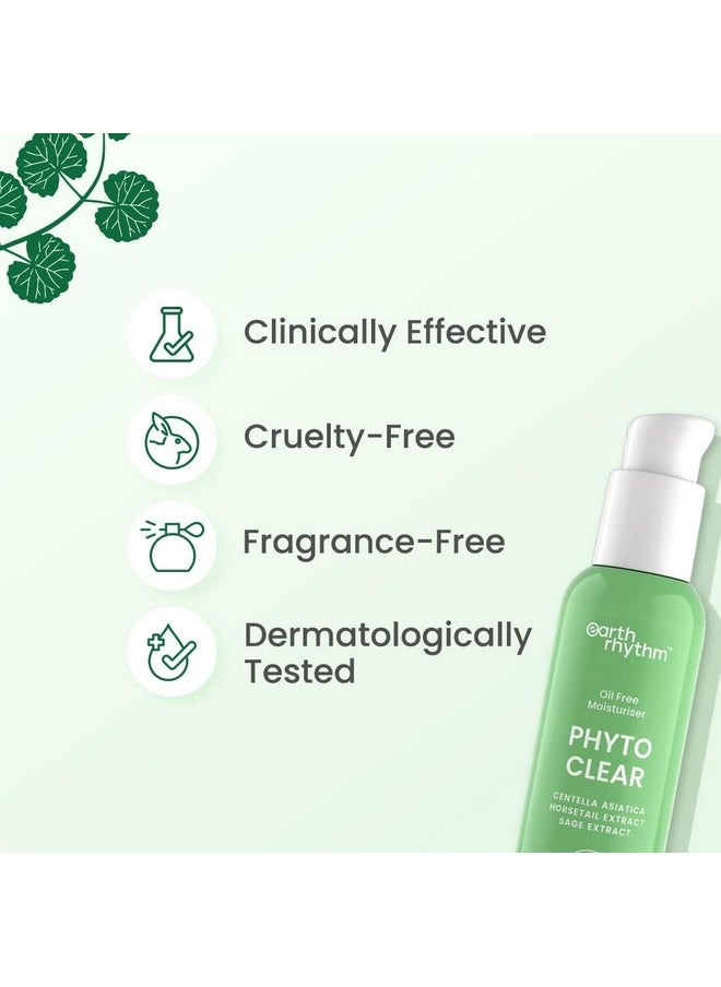 Phyto Clear Oil Free Moisturizer, Hydrates & Moisturize Skin, For Acne & Redness With Centella Asiatica, Sage Extract, For Oily & Acne Prone Skin, Men & Women - 50G