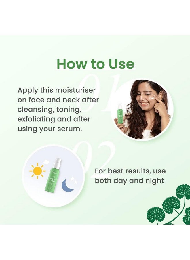Phyto Clear Oil Free Moisturizer, Hydrates & Moisturize Skin, For Acne & Redness With Centella Asiatica, Sage Extract, For Oily & Acne Prone Skin, Men & Women - 50G