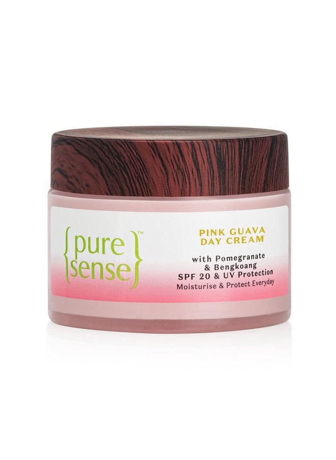 Pink Guava Day Cream With Pomegranate & Bengkoang Face Moisturizer With Spf 20 For Sun Protection & Deep Moisturization | From The Makers Of Parachute Advansed | 60 Ml
