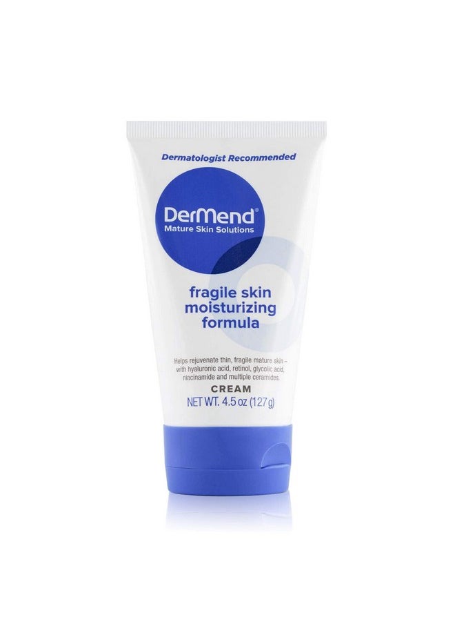 Dermend Specialized Fragile Skin Moisturizing Cream: Formula to Restore & Rejuvenate Mature Skin - Daily Moisturizer & Anti Wrinkle Cream for Firming & Strengthening Thin, Aging Skin - 4.5 Oz Tube
