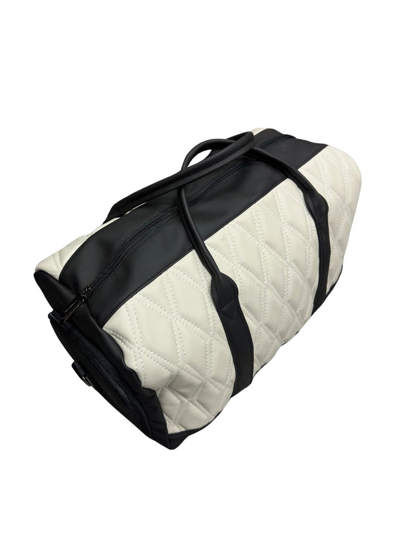 Leather Travel Duffel Bag, Large Gym Sports Bag Weekend Bag With Camping Bag Travel Storage Waterproof Overnight Carry on Bag Airline Approved for Men and Women