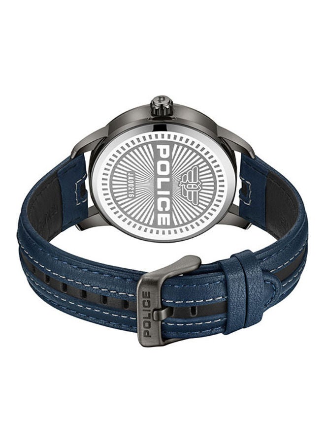 Men's Analog Round Shape Leather Wrist Watch PEWJA0021601 - 44 Mm