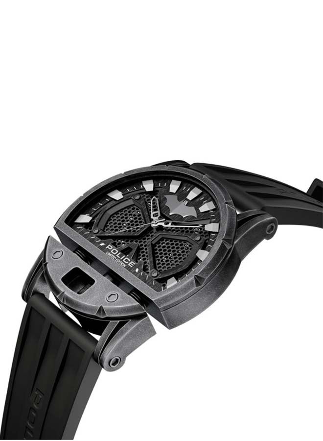 Men's Dark Side Limited Edition Batman Watch, 46mm Stainless Steel Case & Black Silicone Strap