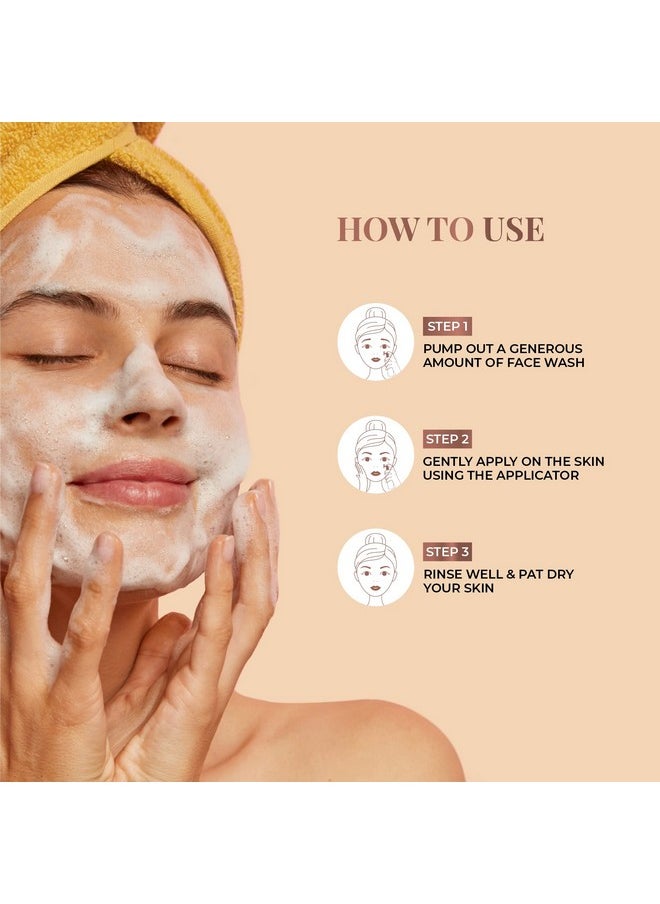 Anti Acne Foaming Face Wash Men Women With Tea Tree And Mint For Oil Control, Glowing Skin Brush - 100Ml