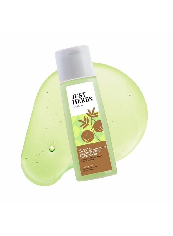 Skin-Rejuvenating Ayurvedic Face Wash Cleanser Powered With Vitamin C, Amla & Liquorice Root For Skin Hydration, Hyperpigmentation & Maintains Ph Level - 100 Ml