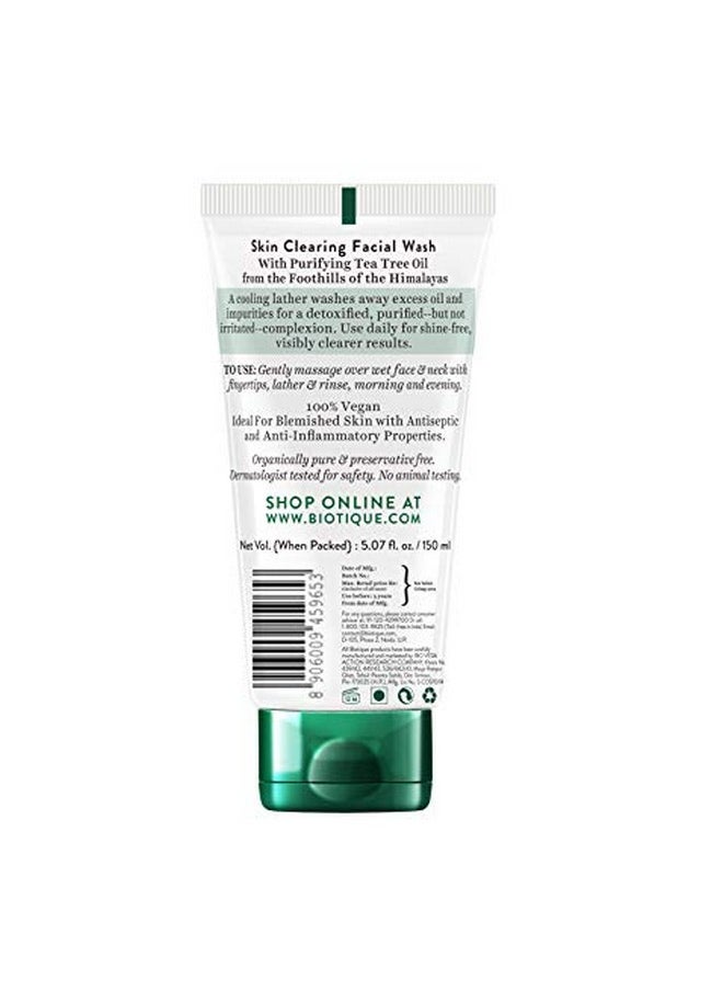 Tea Tree Skin Clearing Normal To Oily Skin Face Wash, 150 Ml | Treats Acne, Pimples, Clear Skin