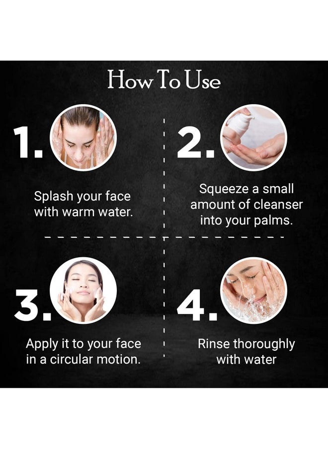 100% Natural Charcoal, Aloe Vera & Tea Tree Face Wash For Deep Cleansing | Help Remove Dirt | Control Excess Oil, Acne & Pimple | Suitable For Men & Women - 100 Ml