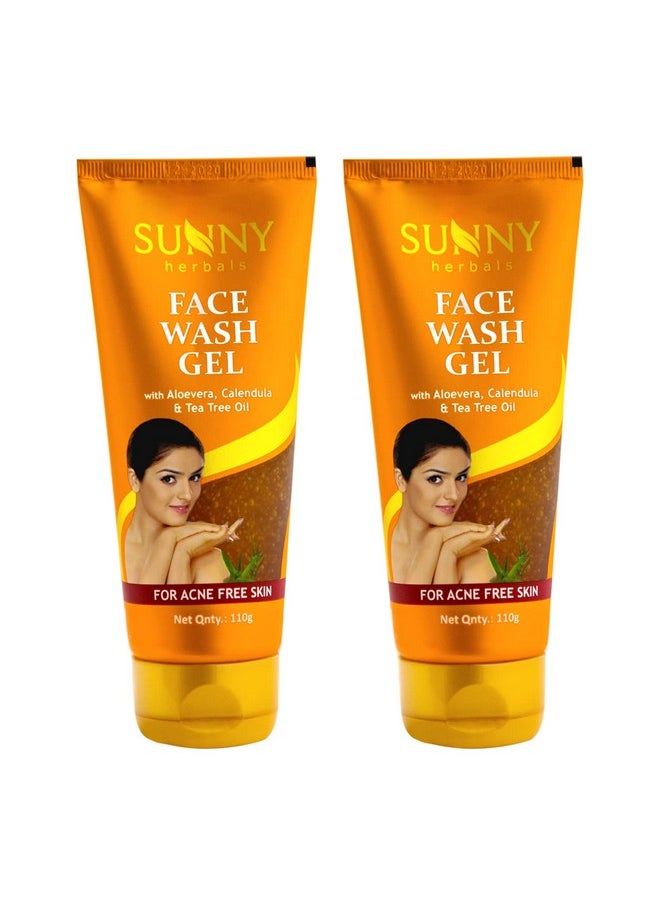 Face Wash Gel With Aloevera & Tea Tree Oil- 110 Ml (110 Ml (Pack Of 2))
