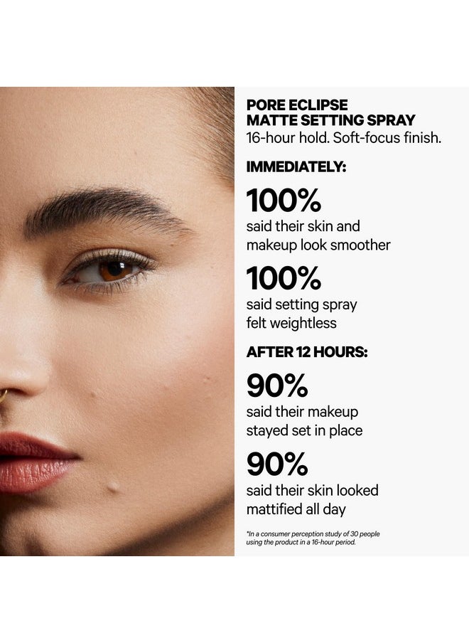 Milk Makeup Pore Eclipse Matte Setting Spray - 2.9 oz - Helps Blur Pores & Control Shine for Up to 16 Hours - For Normal, Combination & Oily Skin Types - Alcohol Free, Vegan & Cruelty Free