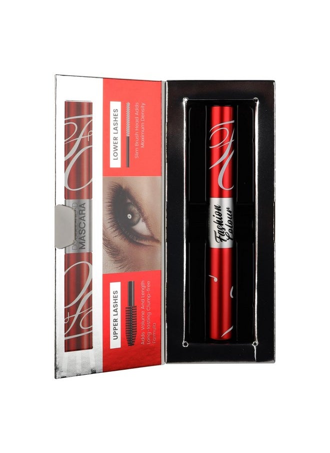Platinum Double Head Mascara For Upper & Lower Lashes (10Ml) | Volumizing And Lengthening Mascara | 2-In-1 Mascara For Women | Long Lasting (Black)