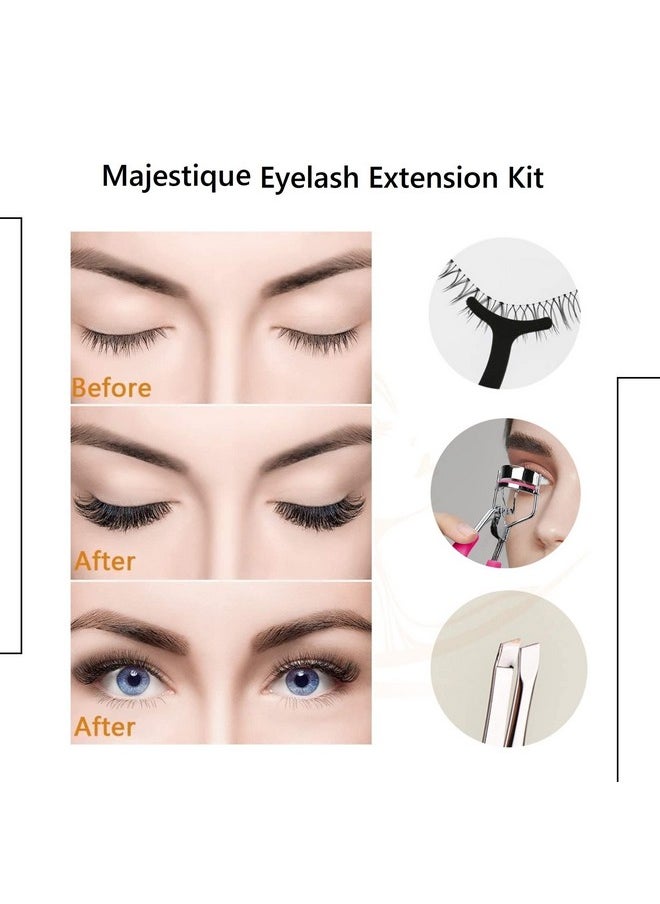 3Pcs Eyelash Extension Kit Eyelashes Curler Tweezer Eyelashes Extensions Suitable For Beginner Or Professional Color May Very