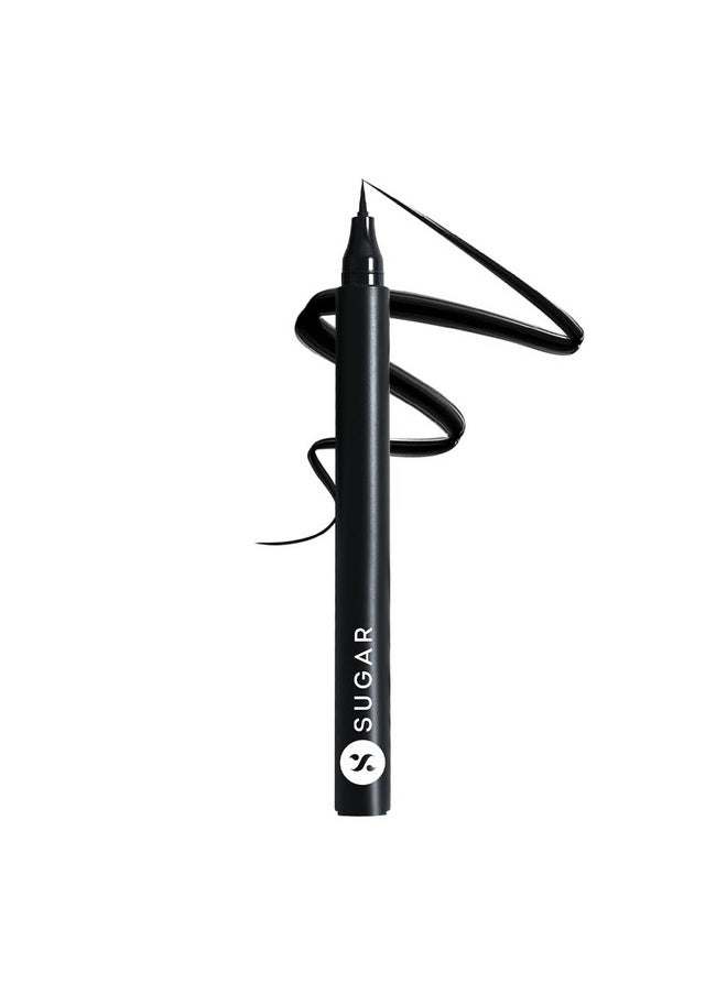 Wingman Waterproof Microliner | Liquid Eyeliner | Flexi-Tip Applicator | Pen Eyeliner | Lasts Upto 12 Hrs | Smudgeproof & Transferproof | 1.6Ml - 01 I'Ll Be Black