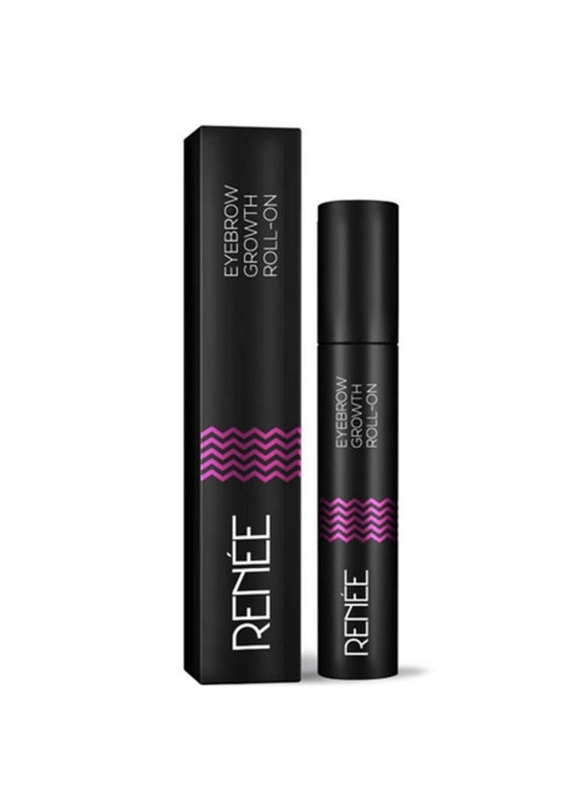 Eyebrow Growth Roll On Serum 8Ml | Infused With Castor Oil, Coconut Oil & Vitamin E | Nourishes & Moisturizes Brow Hair | Free From Paraben, Sulphate, Pthalate-Free