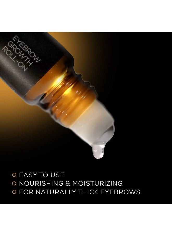 Eyebrow Growth Roll On Serum 8Ml | Infused With Castor Oil, Coconut Oil & Vitamin E | Nourishes & Moisturizes Brow Hair | Free From Paraben, Sulphate, Pthalate-Free