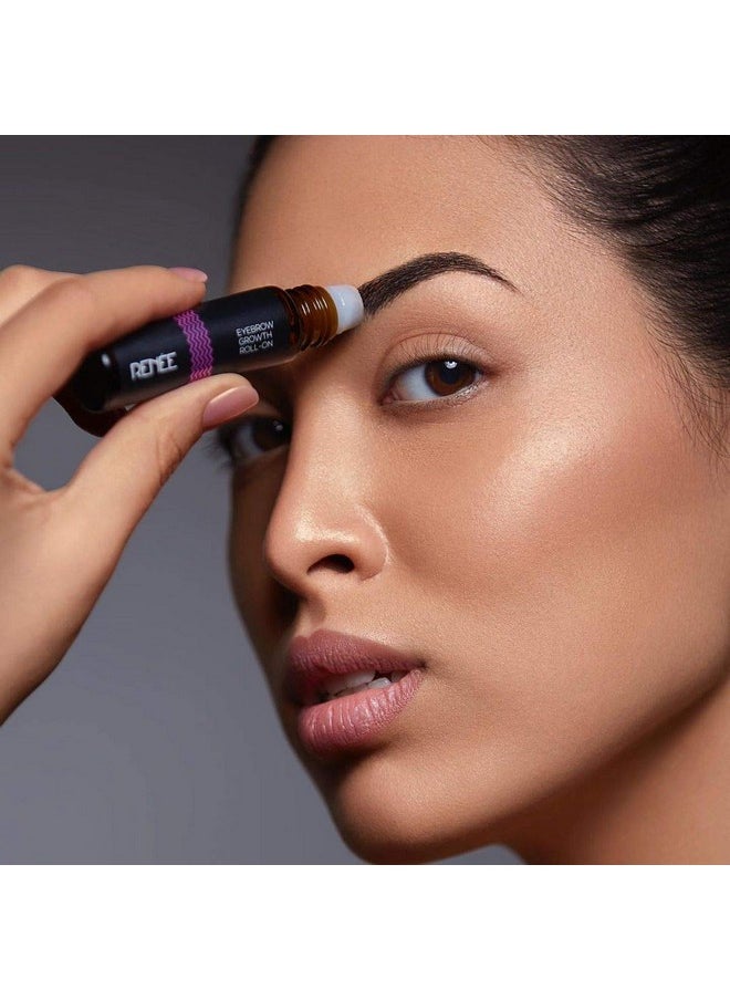 Eyebrow Growth Roll On Serum 8Ml | Infused With Castor Oil, Coconut Oil & Vitamin E | Nourishes & Moisturizes Brow Hair | Free From Paraben, Sulphate, Pthalate-Free